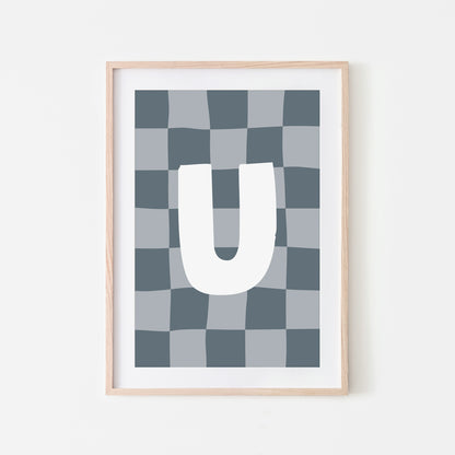 Checkered-Letters-Alphabet-Poster-Print-Letter-U-in-Sky