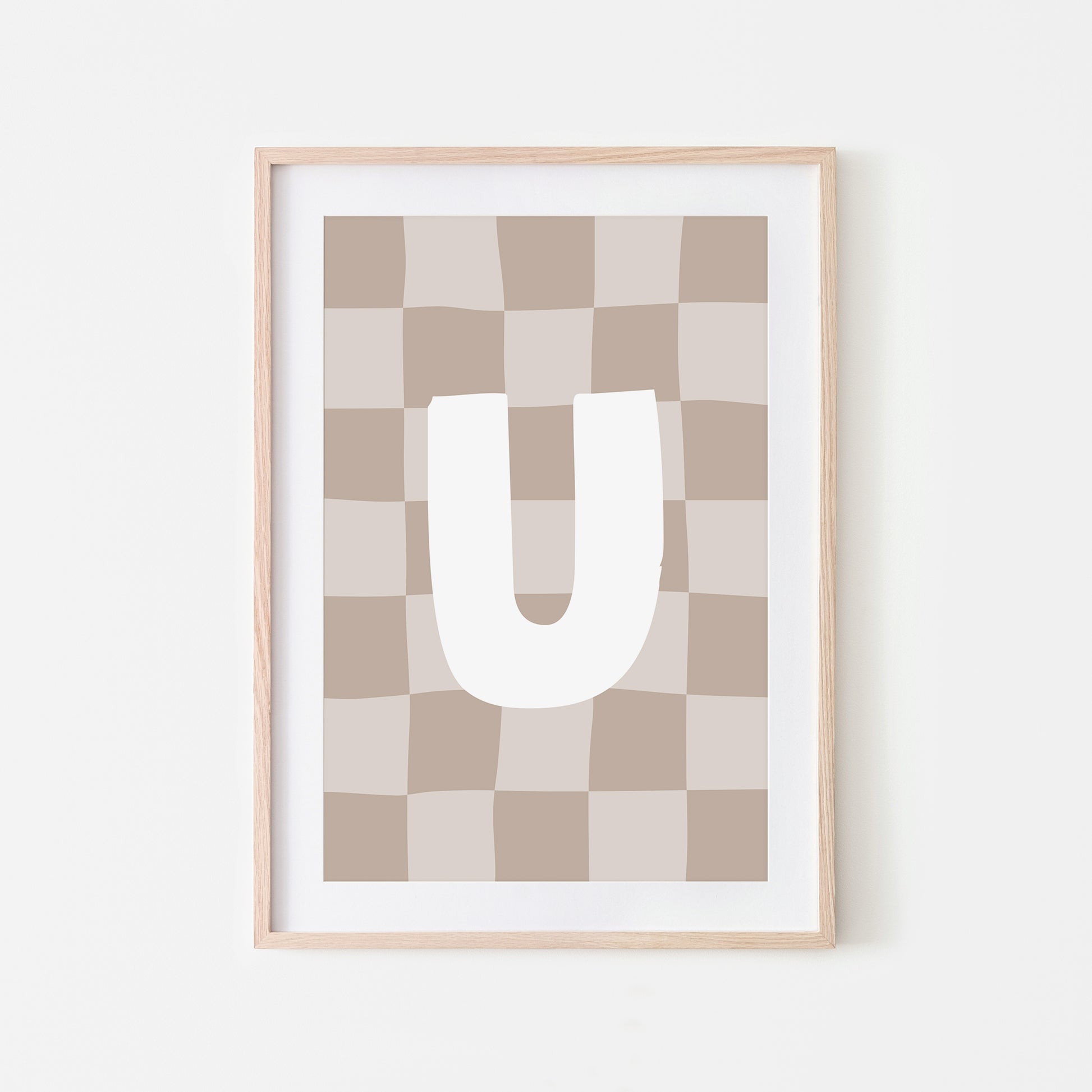 Checkered-Letters-Alphabet-Poster-Print-Letter-U-in-Truffle