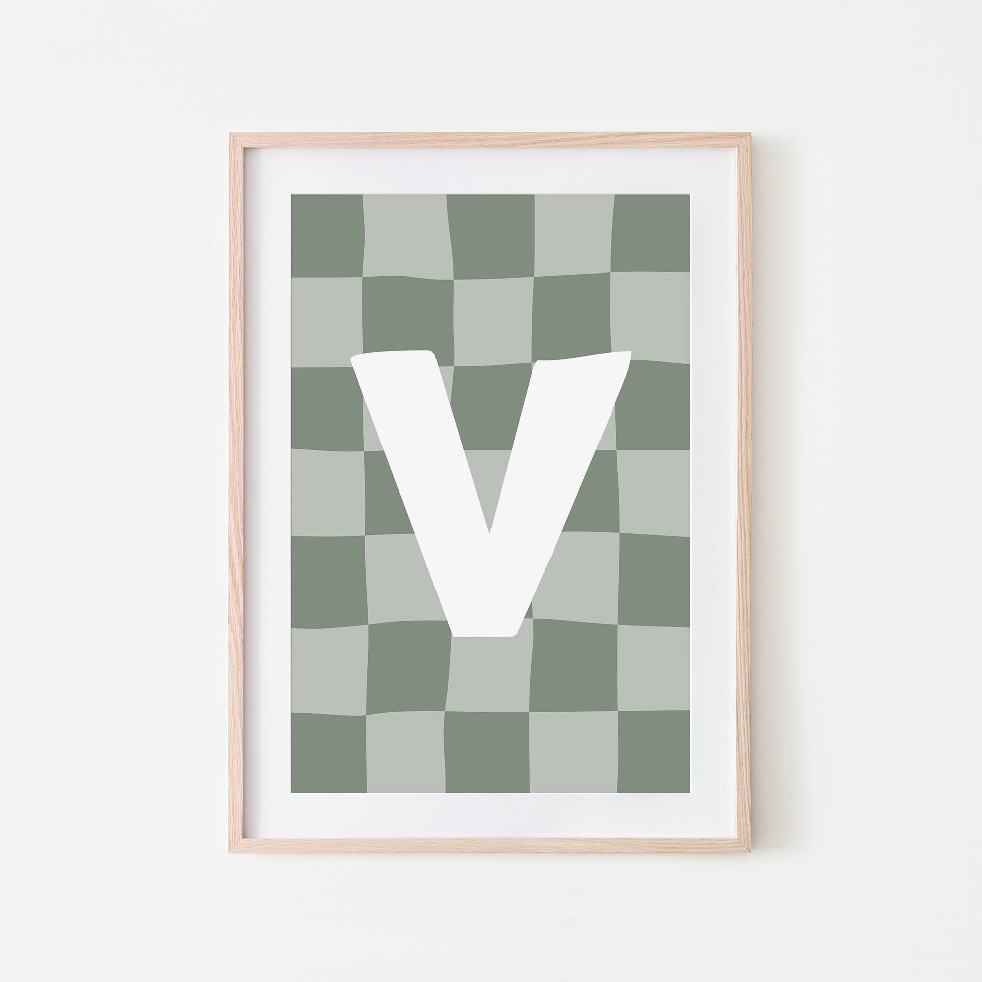 Checkered-Letters-Alphabet-Poster-Print-Letter-V-in-Eucalyptus