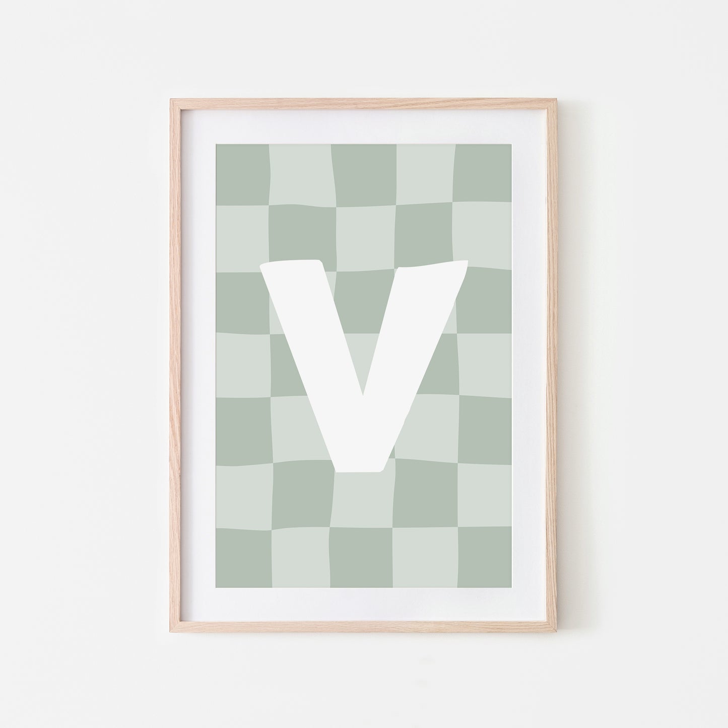 Checkered-Letters-Alphabet-Poster-Print-Letter-V-in-Mist