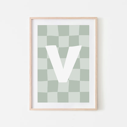 Checkered-Letters-Alphabet-Poster-Print-Letter-V-in-Mist