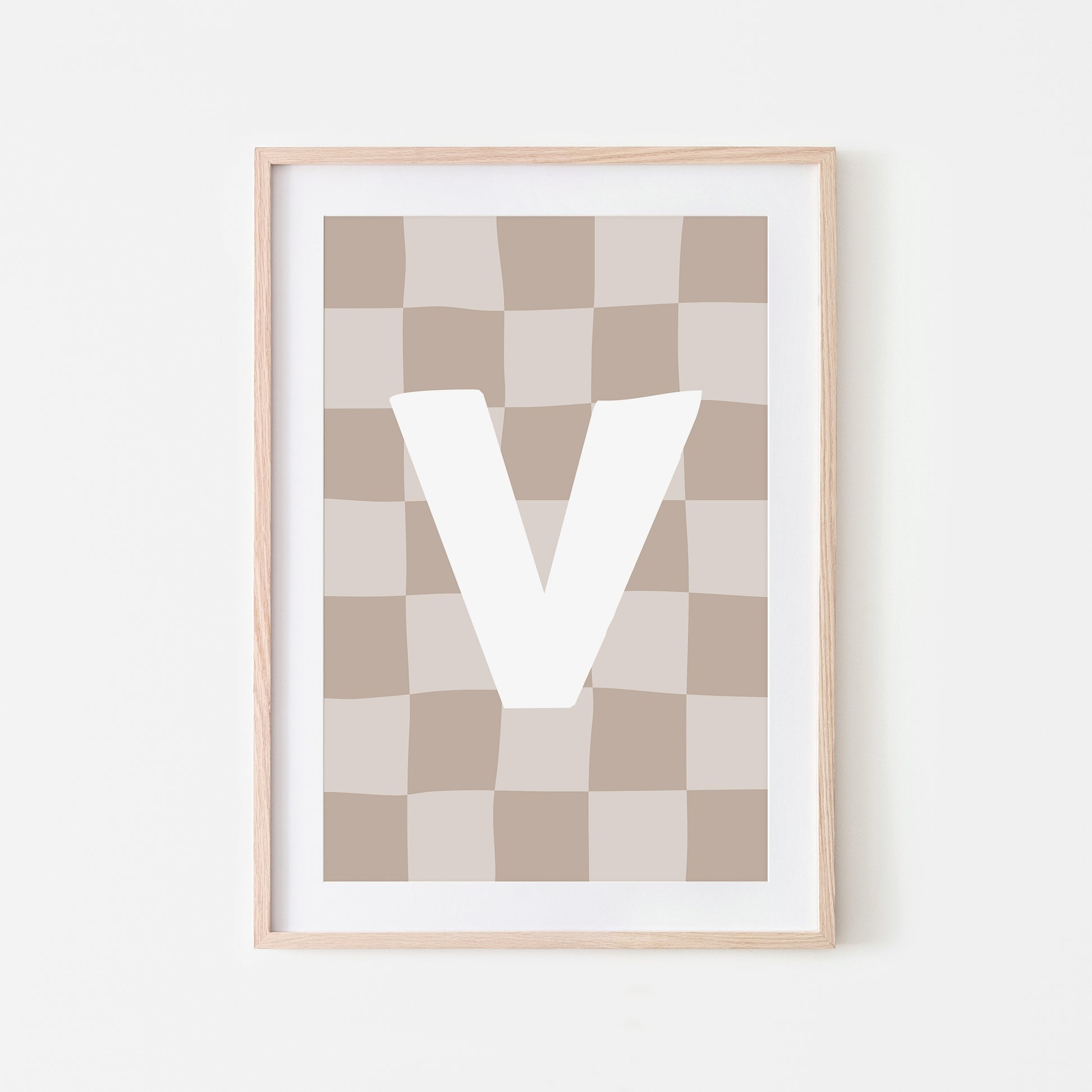 Checkered-Letters-Alphabet-Poster-Print-Letter-V-in-Truffle