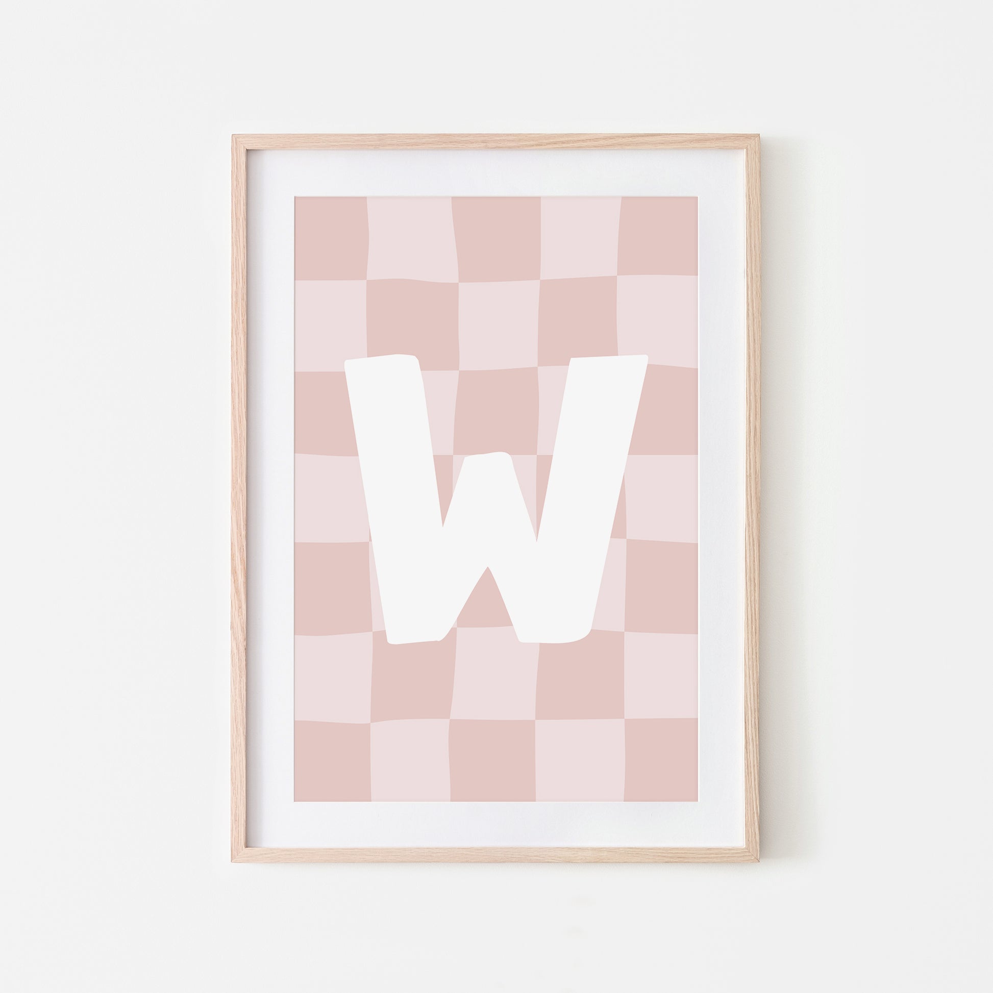 Checkered-Letters-Alphabet-Poster-Print-Letter-W-in-Blush
