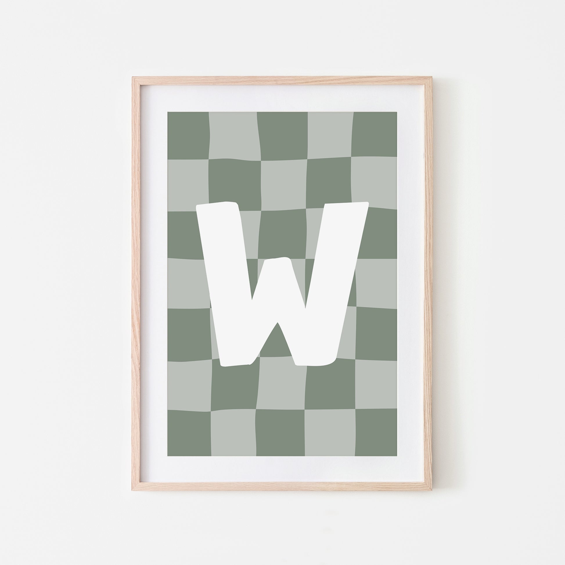 Checkered-Letters-Alphabet-Poster-Print-Letter-W-in-Eucalyptus