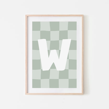 Checkered-Letters-Alphabet-Poster-Print-Letter-W-in-Mist