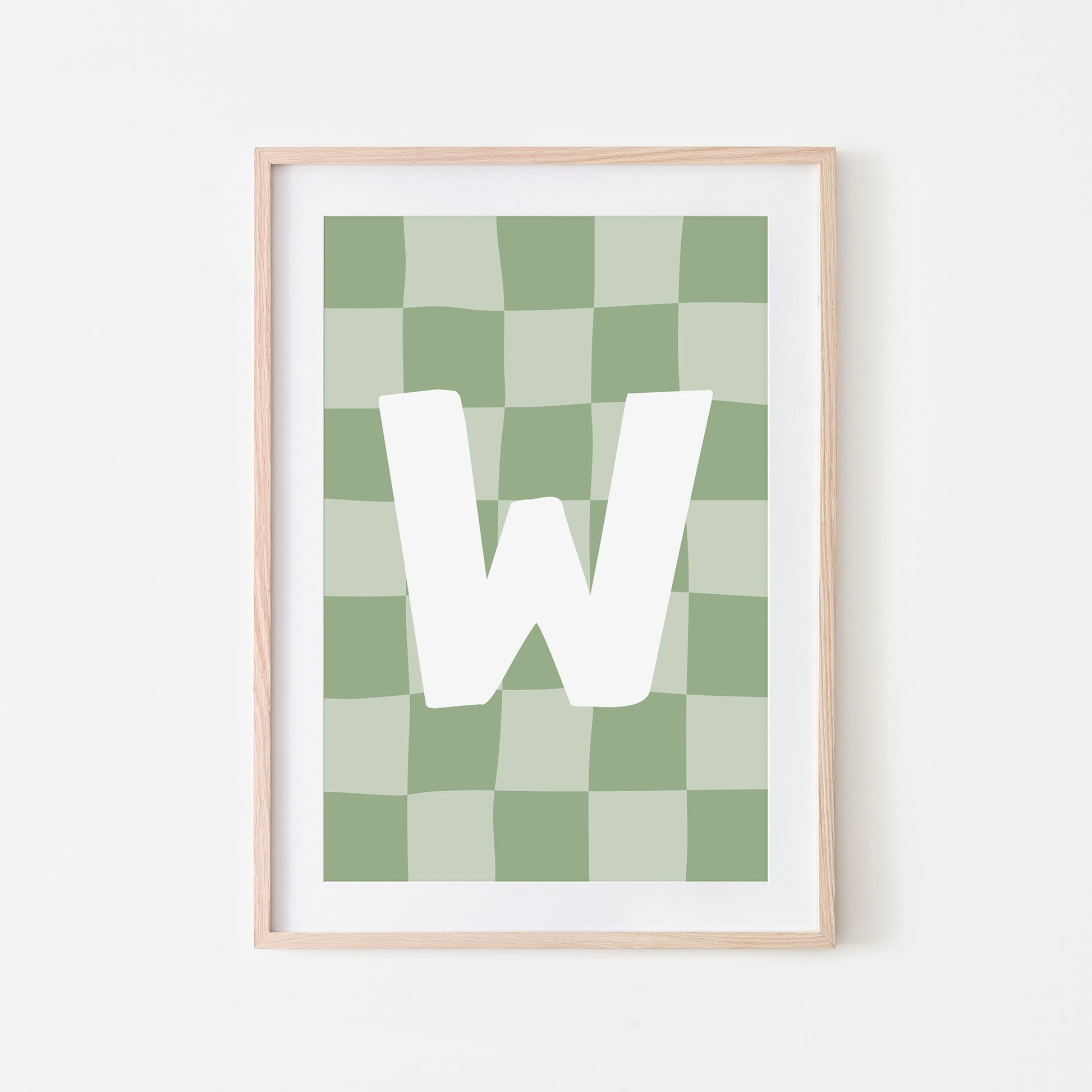 Checkered-Letters-Alphabet-Poster-Print-Letter-W-in-Sage