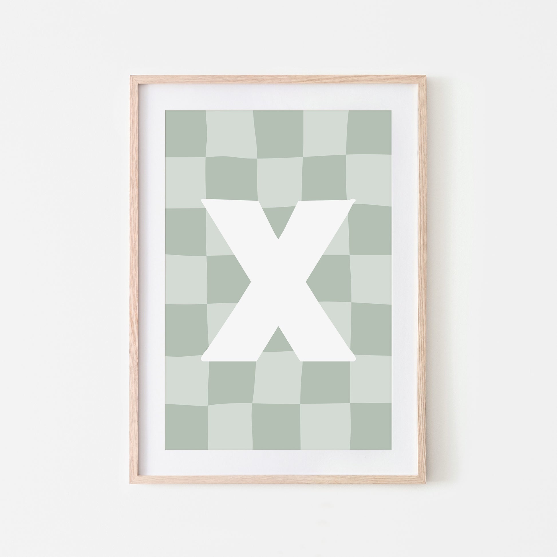 Checkered-Letters-Alphabet-Poster-Print-Letter-X-in-Mist