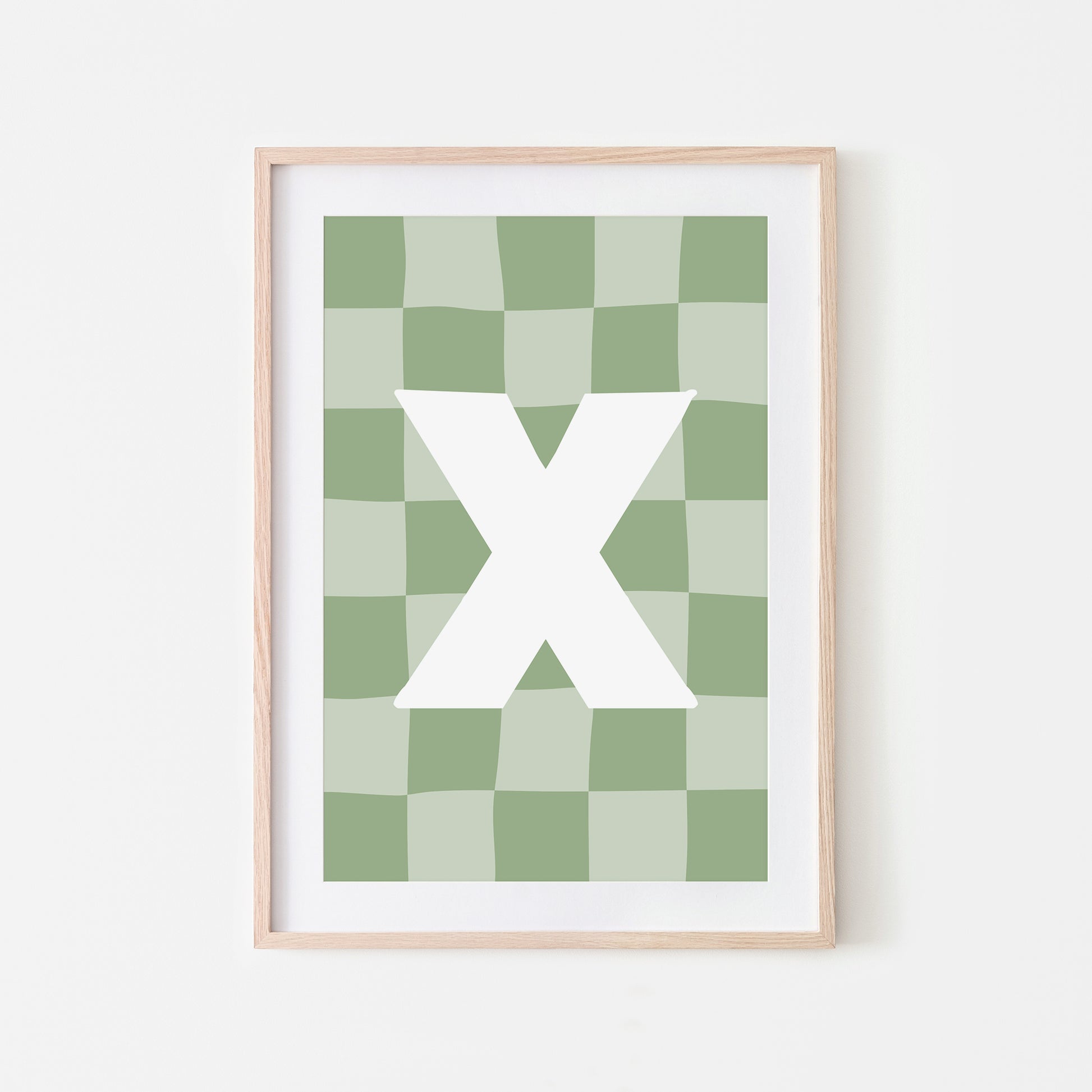 Checkered-Letters-Alphabet-Poster-Print-Letter-X-in-Sage