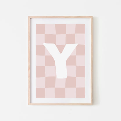 Checkered-Letters-Alphabet-Poster-Print-Letter-Y-in-Blush