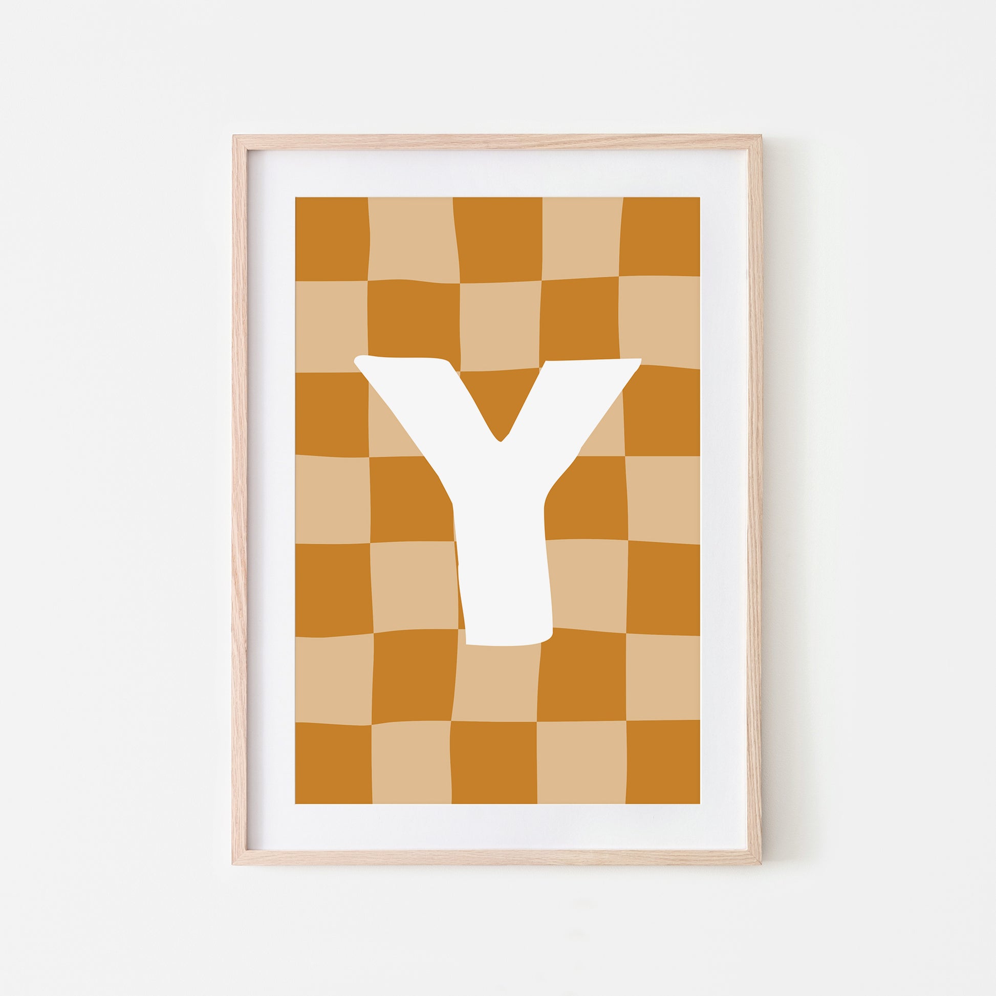 Checkered-Letters-Alphabet-Poster-Print-Letter-Y-in-Mustard