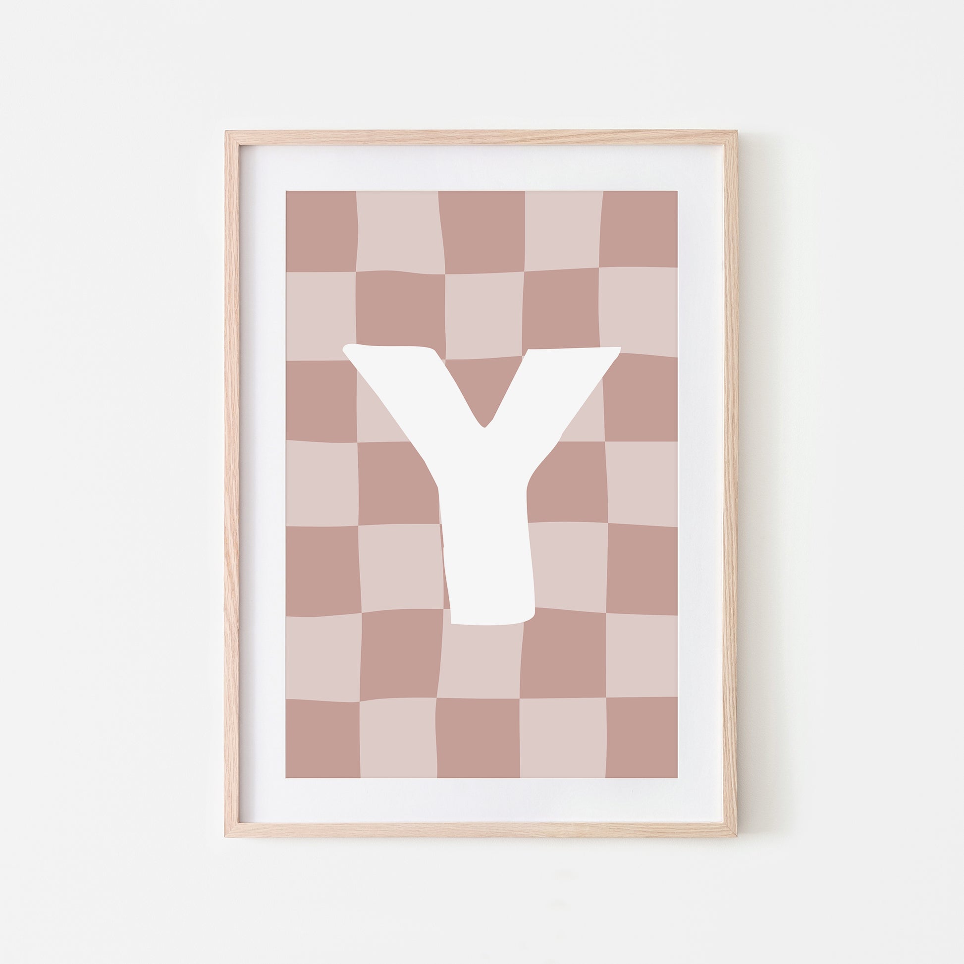 Checkered-Letters-Alphabet-Poster-Print-Letter-Y-in-Rose