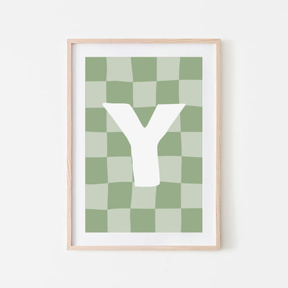 Checkered-Letters-Alphabet-Poster-Print-Letter-Y-in-Sage