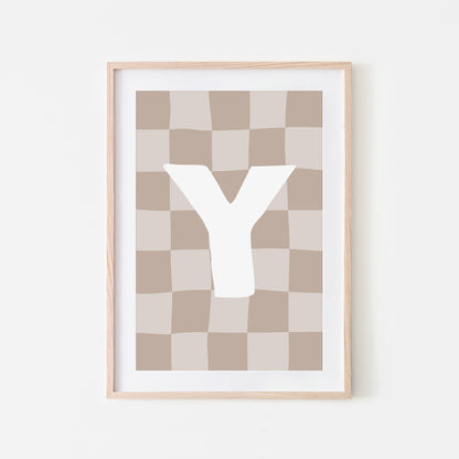 Checkered-Letters-Alphabet-Poster-Print-Letter-Y-in-Truffle