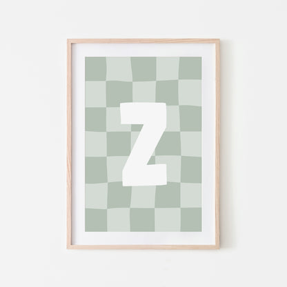 Checkered-Letters-Alphabet-Poster-Print-Letter-Z-in-Mist
