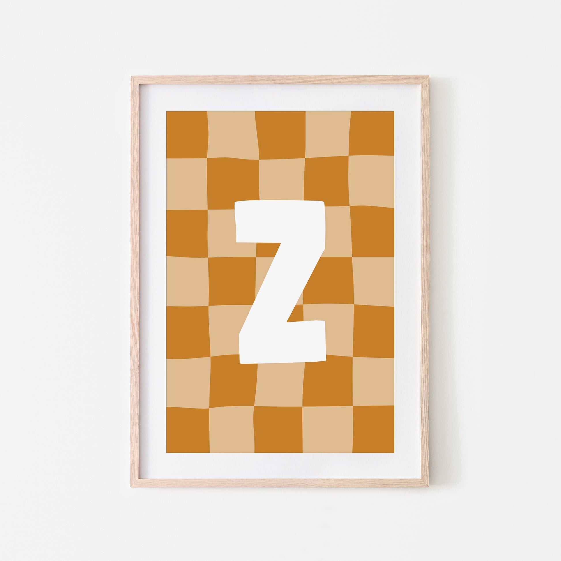 Checkered-Letters-Alphabet-Poster-Print-Letter-Z-in-Mustard