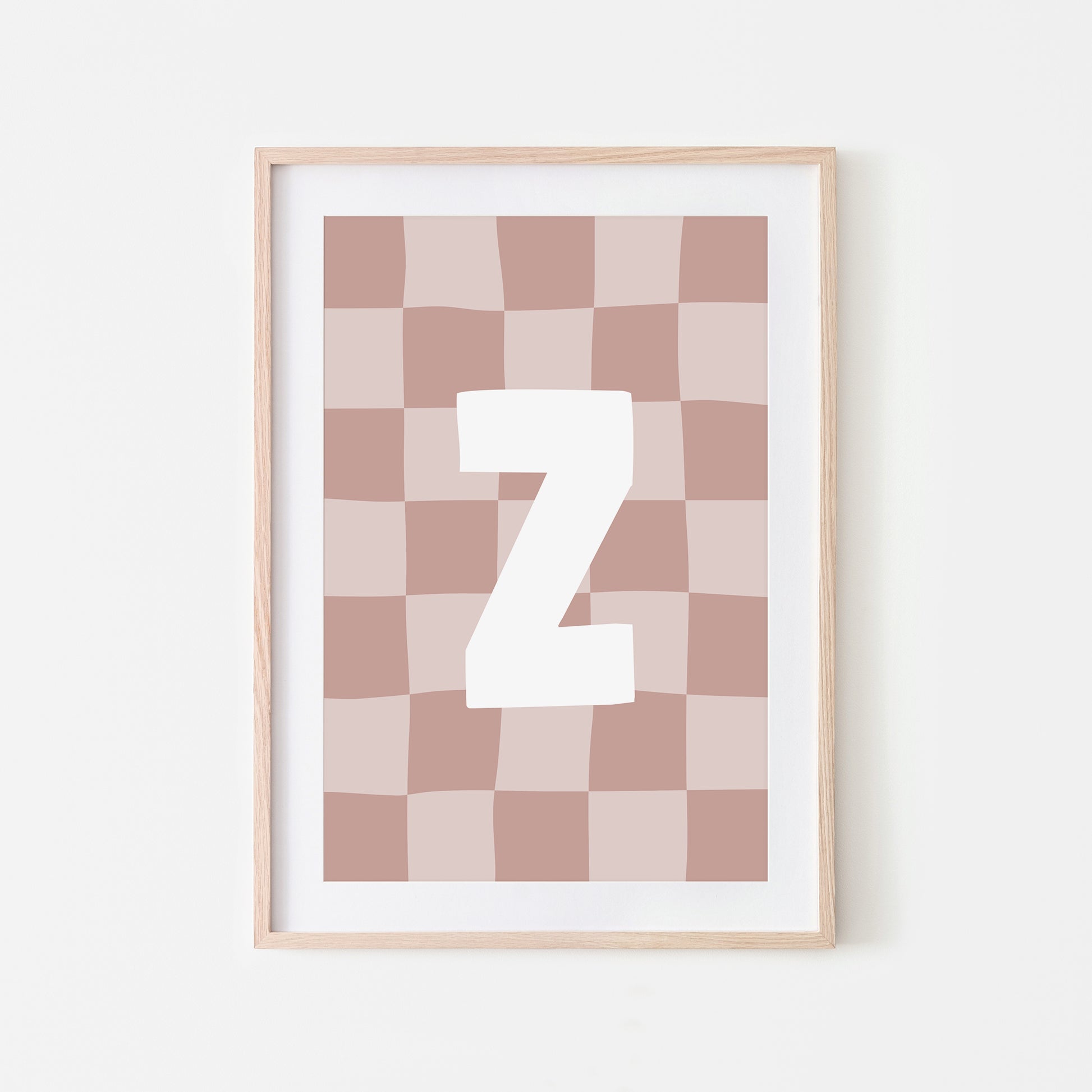Checkered-Letters-Alphabet-Poster-Print-Letter-Z-in-Rose