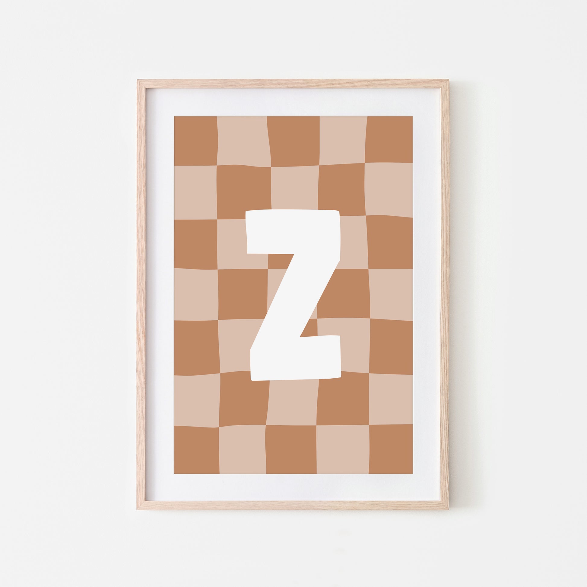 Checkered-Letters-Alphabet-Poster-Print-Letter-Z-in-Tan