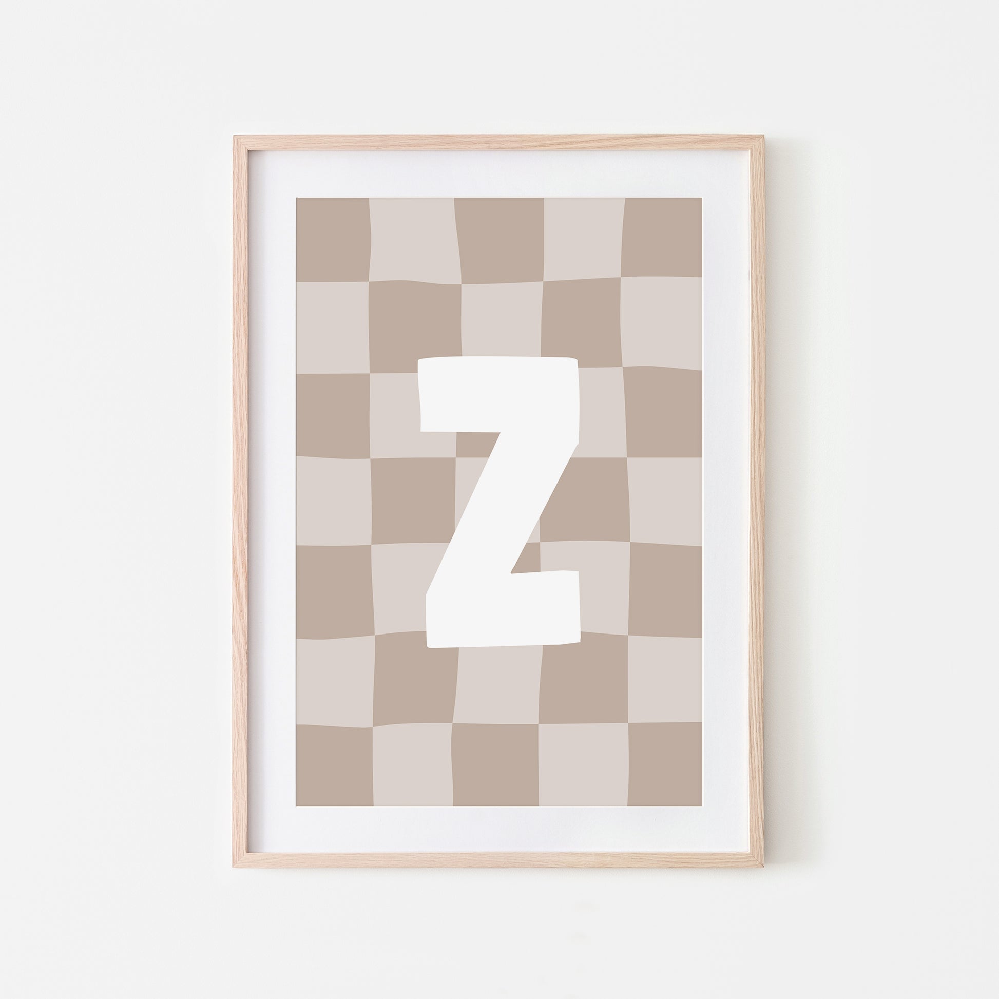 Checkered-Letters-Alphabet-Poster-Print-Letter-Z-in-Truffle