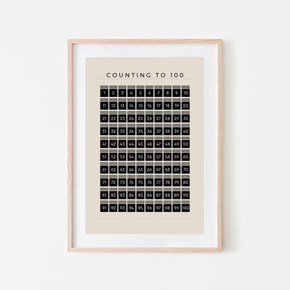 Counting-to-100-Math-Wall-Art-in-Black-on-Sand-Website-Main-Image