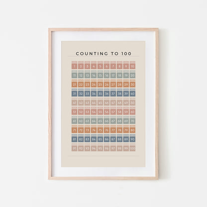 Counting-to-100-Math-Wall-Art-in-Earthy-on-Sand-Website-Main-Image