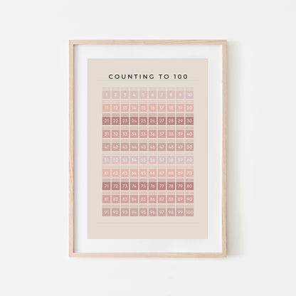 Counting-to-100-Math-Wall-Art-in-Peony-on-Sand-Website-Main-Image