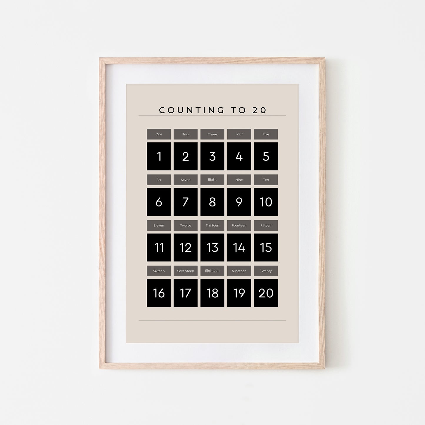 Counting-to-20-Maths-Wall-Art-Print-Website-Main-Image-Black-on-Sand