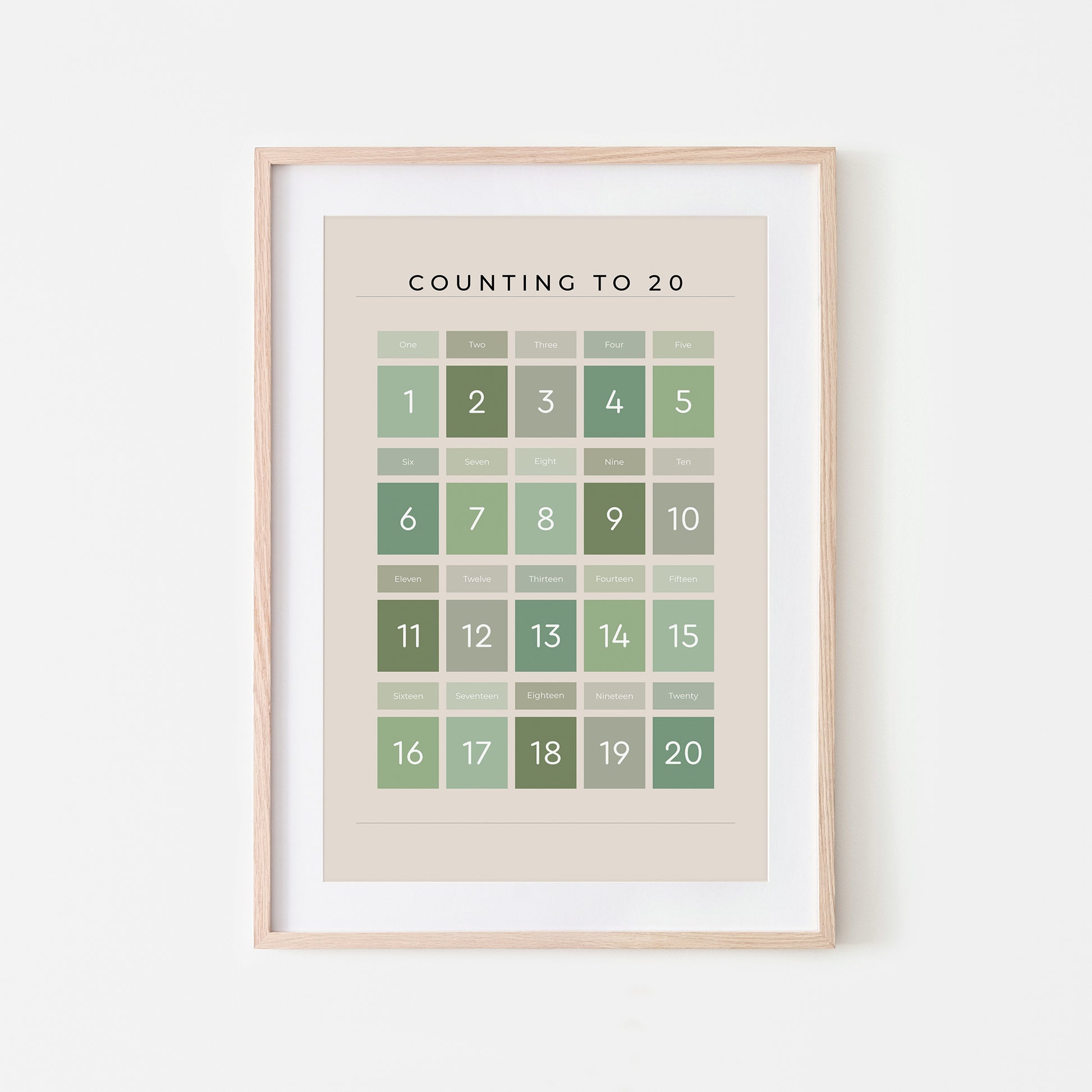 Counting-to-20-Maths-Wall-Art-Print-Website-Main-Image-Evergreen-on-Sand