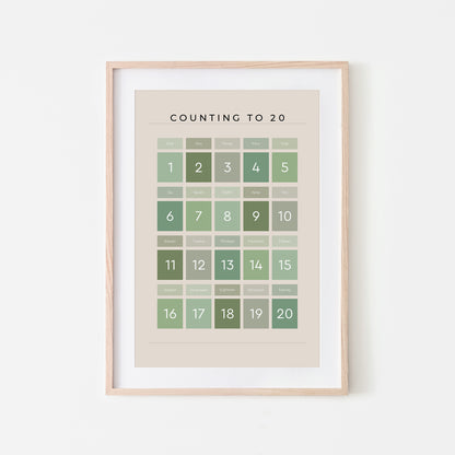 Counting-to-20-Maths-Wall-Art-Print-Website-Main-Image-Evergreen-on-Sand