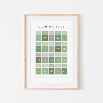 Counting-to-20-Maths-Wall-Art-Print-Website-Main-Image-Evergreen-on-White