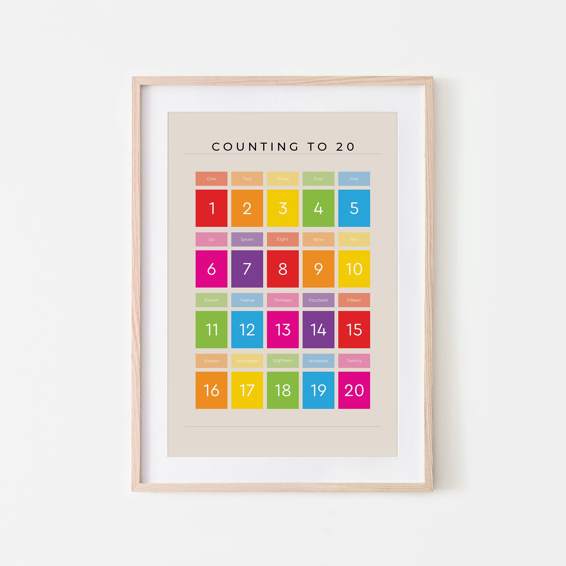 Counting-to-20-Maths-Wall-Art-Print-Website-Main-Image-Rainbow-on-Sand
