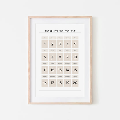 Counting-to-20-Maths-Wall-Art-Print-Website-Main-Image-Sand-on-White