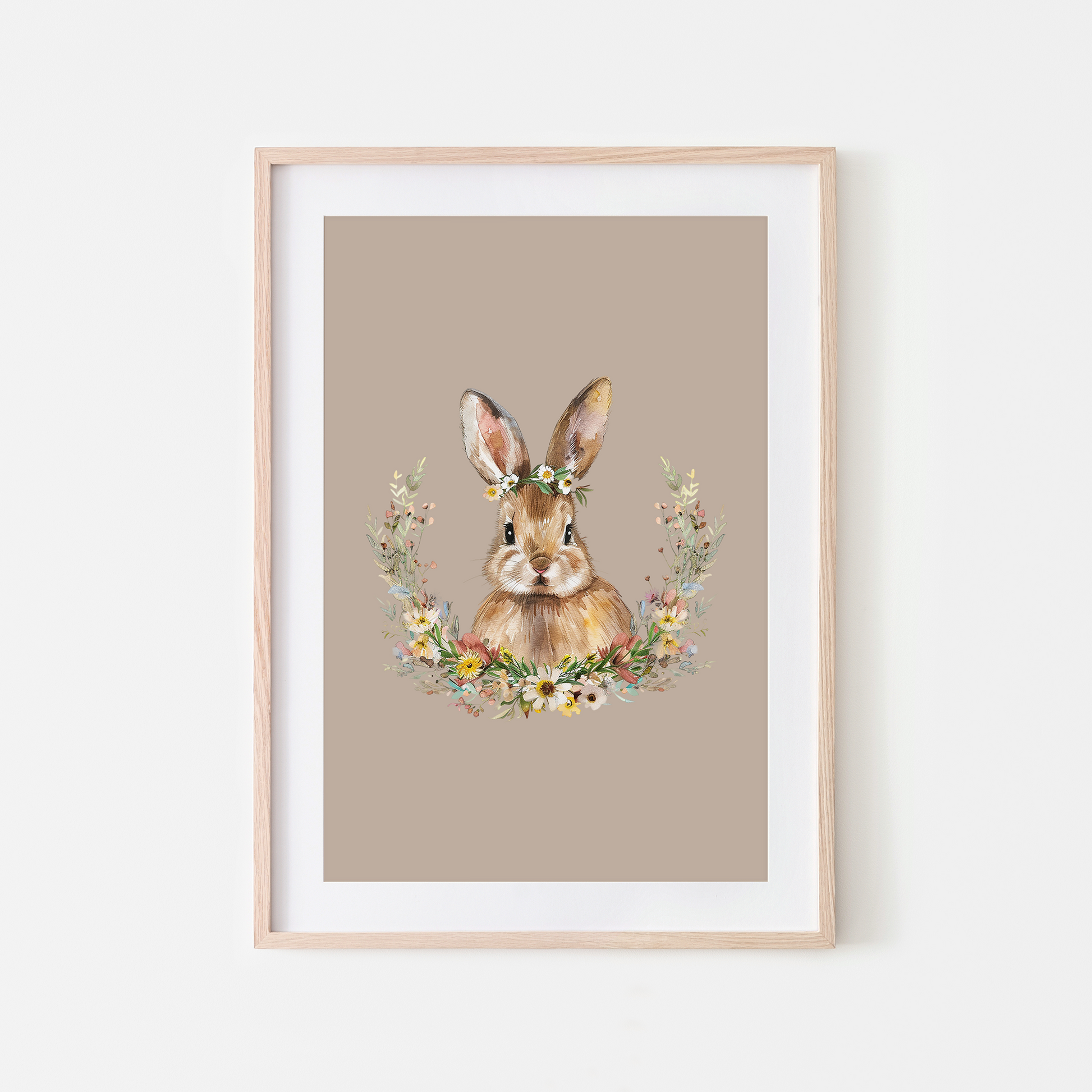 Daisy-Watercolour-Bunny-Rabbit-Wall-Art-in-Truffle-Beige