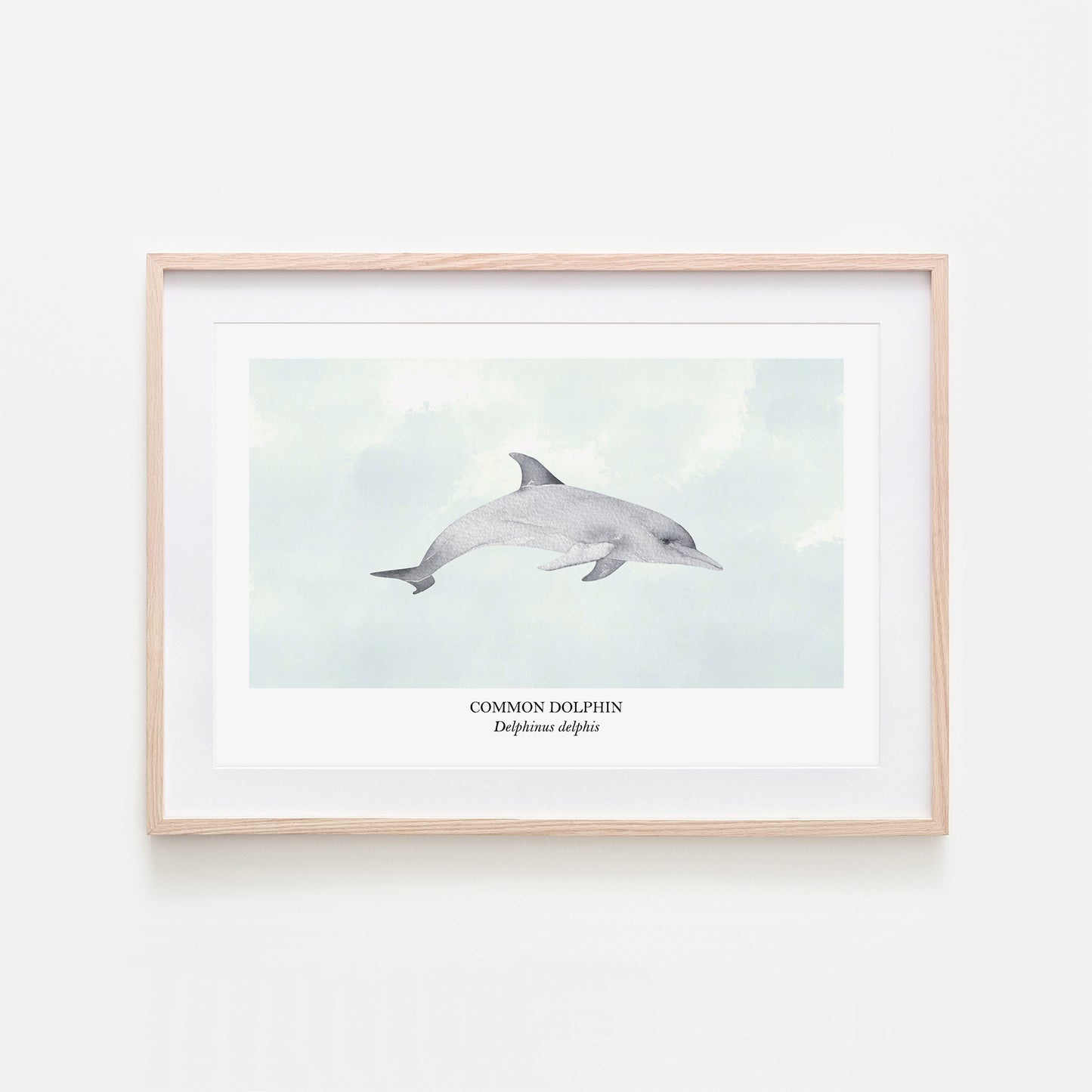 Dolphin-Watercolour-Sea-Creature-Wall-Art-in-Cloudy
