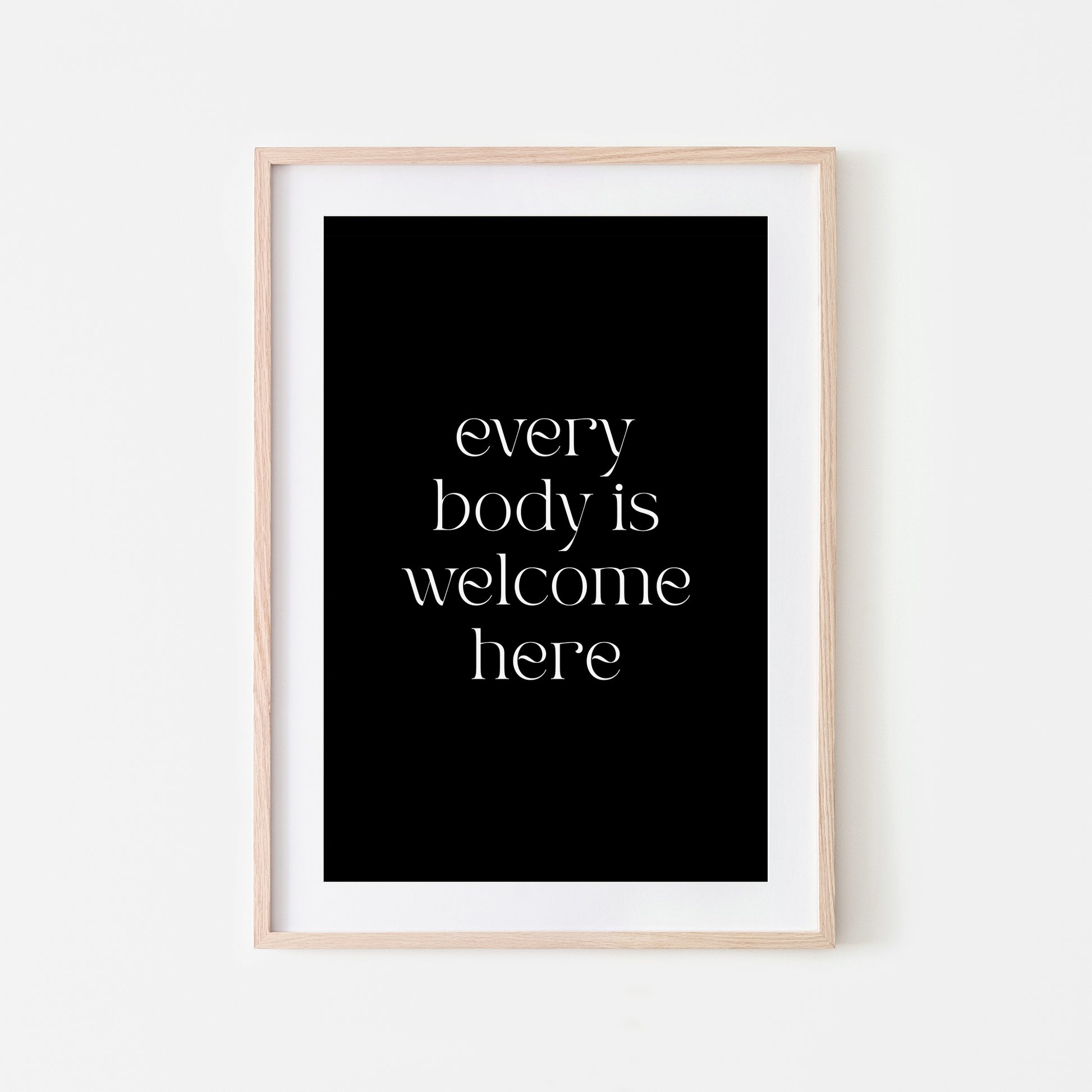 Every-Body-is-Welcome-Here-Quote-Wall-Art-in-Black-Website-Main-Image