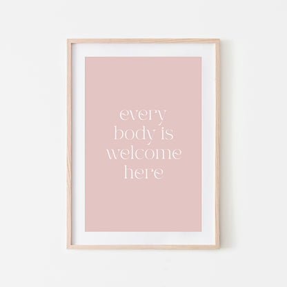 Every-Body-is-Welcome-Here-Quote-Wall-Art-in-Blush-Website-Main-Image
