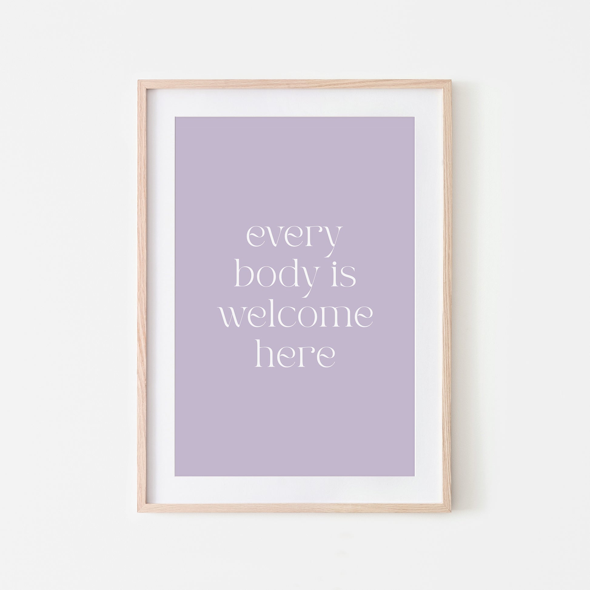 Every-Body-is-Welcome-Here-Quote-Wall-Art-in-Lavender-Website-Main-Image