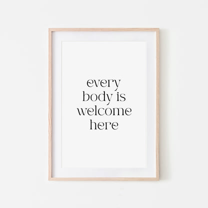 Every-Body-is-Welcome-Here-Quote-Wall-Art-in-White-Website-Main-Image