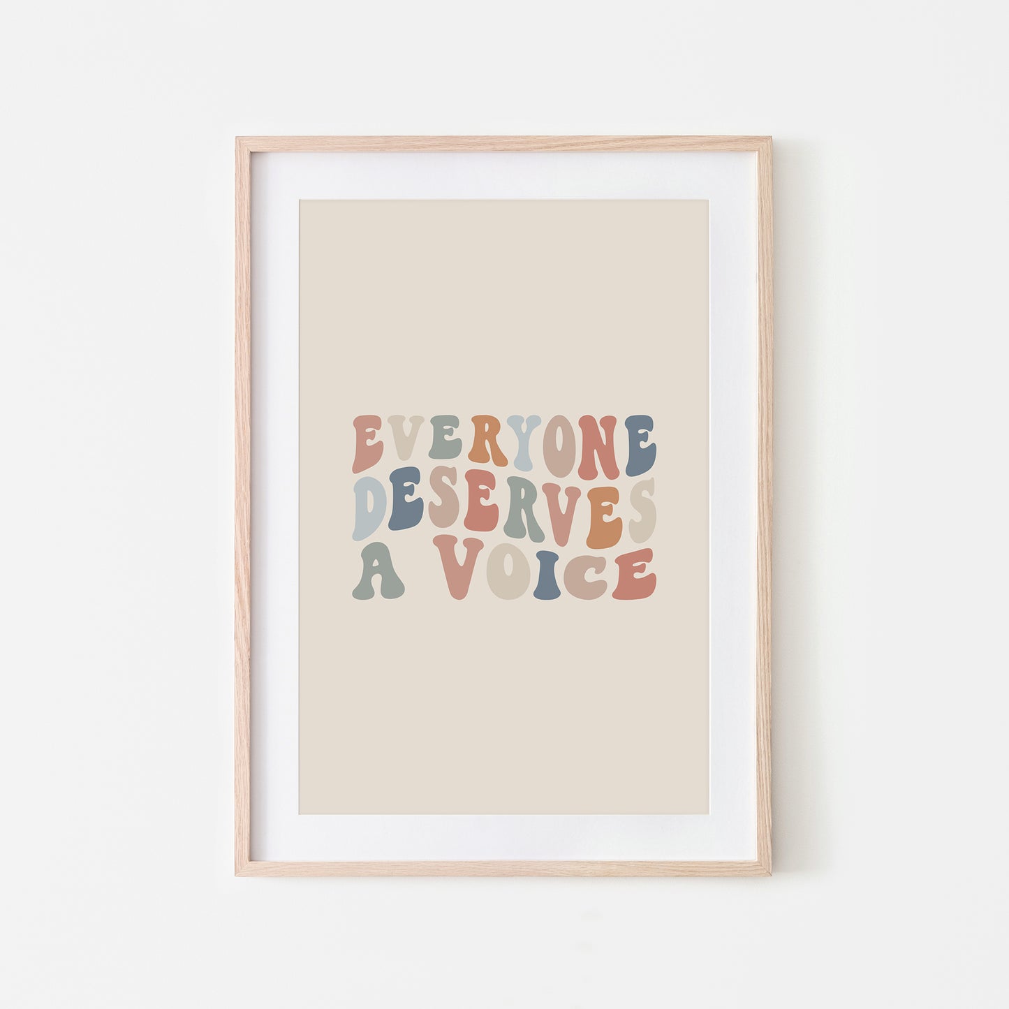 Everyone-Deserves-A-Voice-Speech-Therapy-Wall-Art-in-Earthy-on-Sand