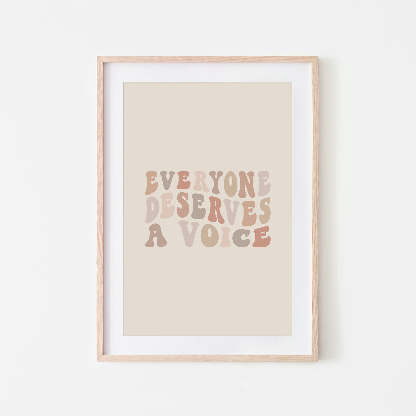 Everyone-Deserves-A-Voice-Speech-Therapy-Wall-Art-in-Neutral-Beige-on-Sand