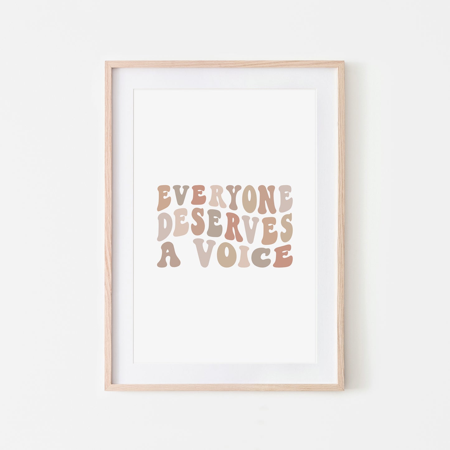 Everyone-Deserves-A-Voice-Speech-Therapy-Wall-Art-in-Neutral-Beige-on-White