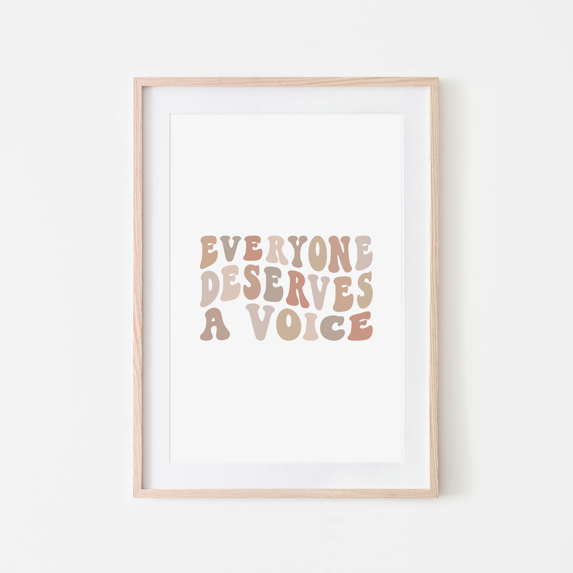 Everyone-Deserves-A-Voice-Speech-Therapy-Wall-Art-in-Neutral-Beige-on-White