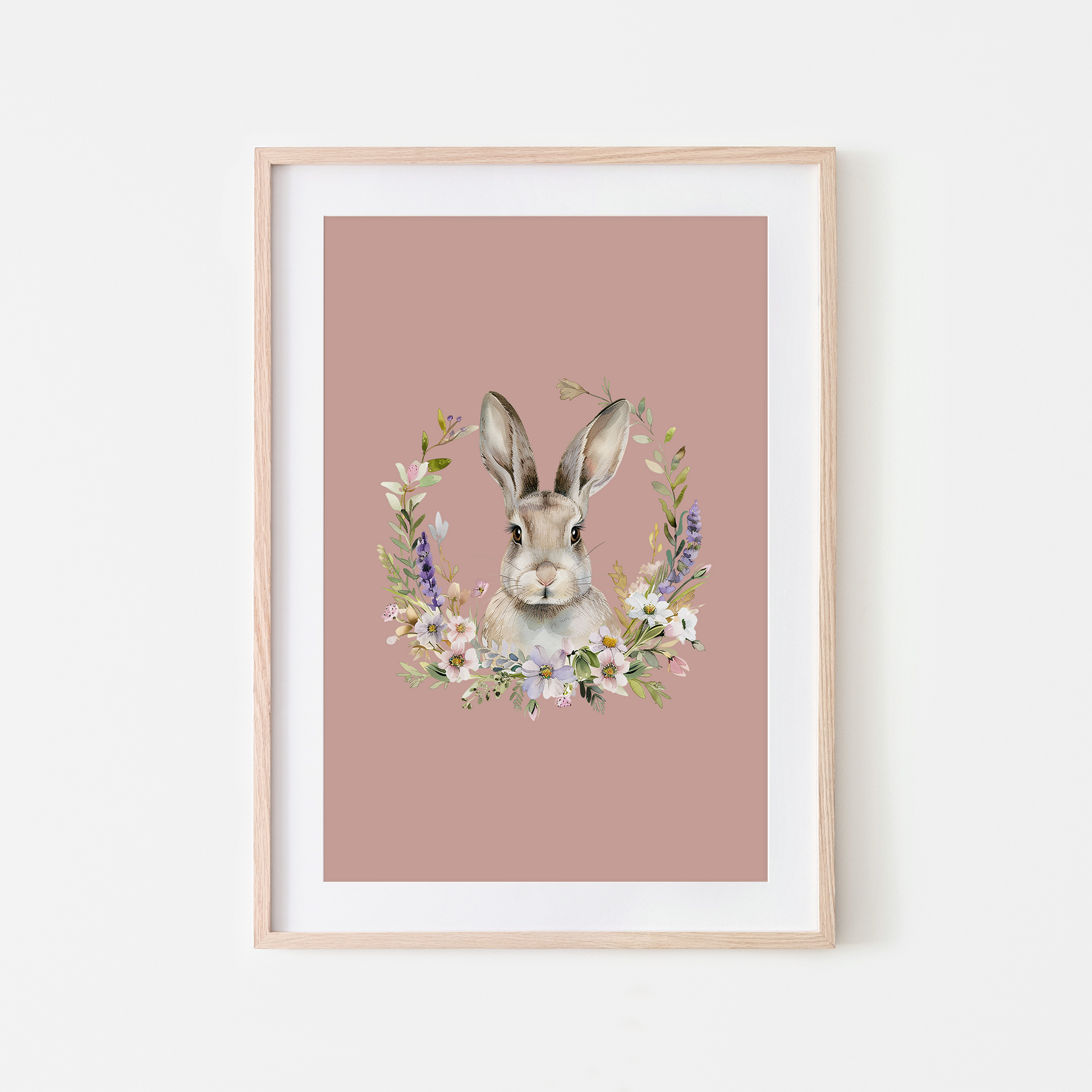 Fable-Watercolour-Bunny-Rabbit-Wall-Art-in-Rose-Pink