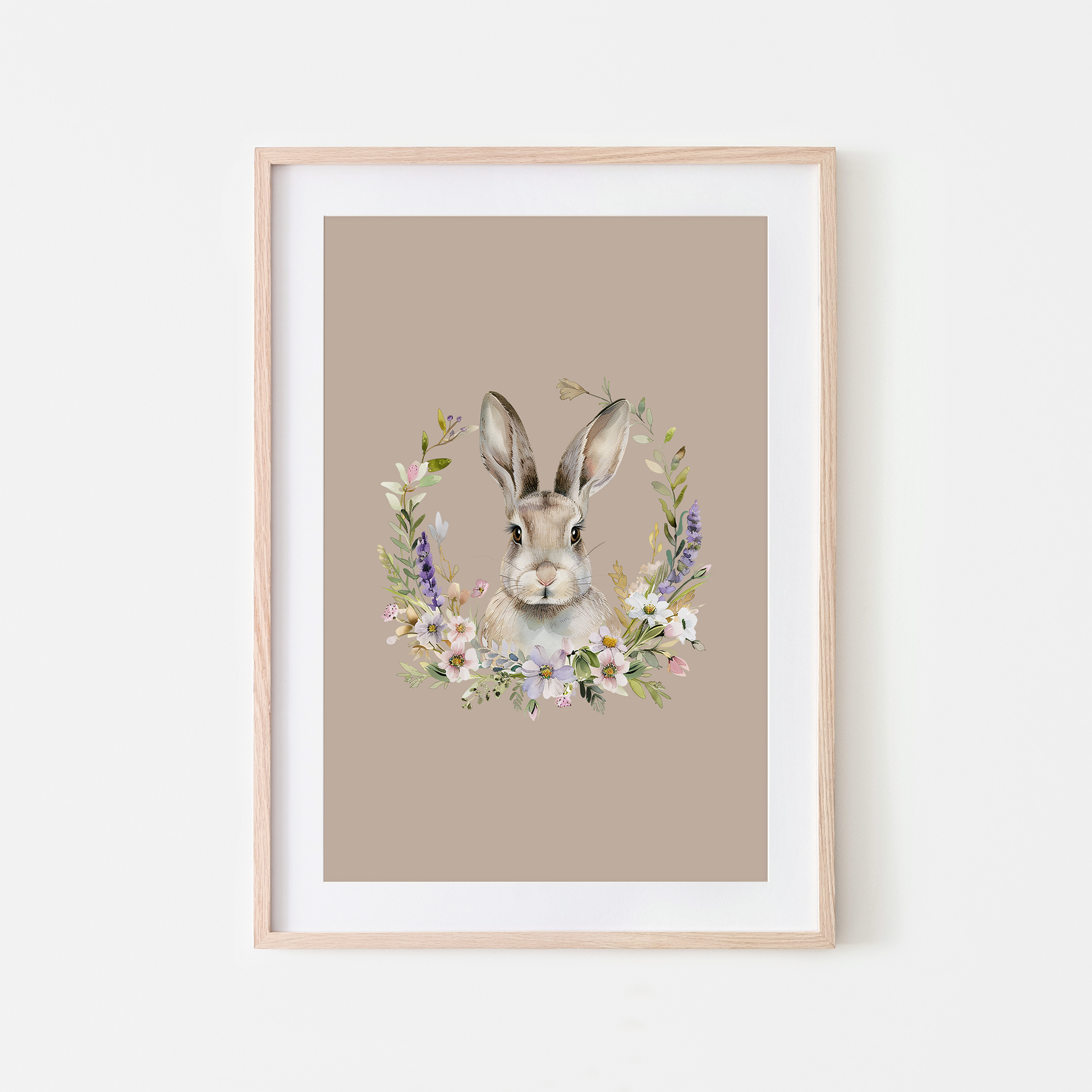 Fable-Watercolour-Bunny-Rabbit-Wall-Art-in-Truffle-Beige