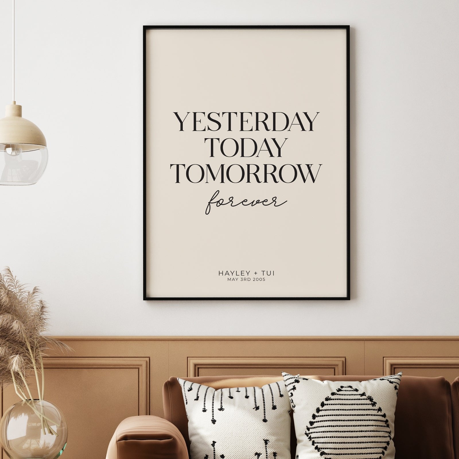 Forever-Wedding-Date-Custom-Print-in-Black-on-Sand