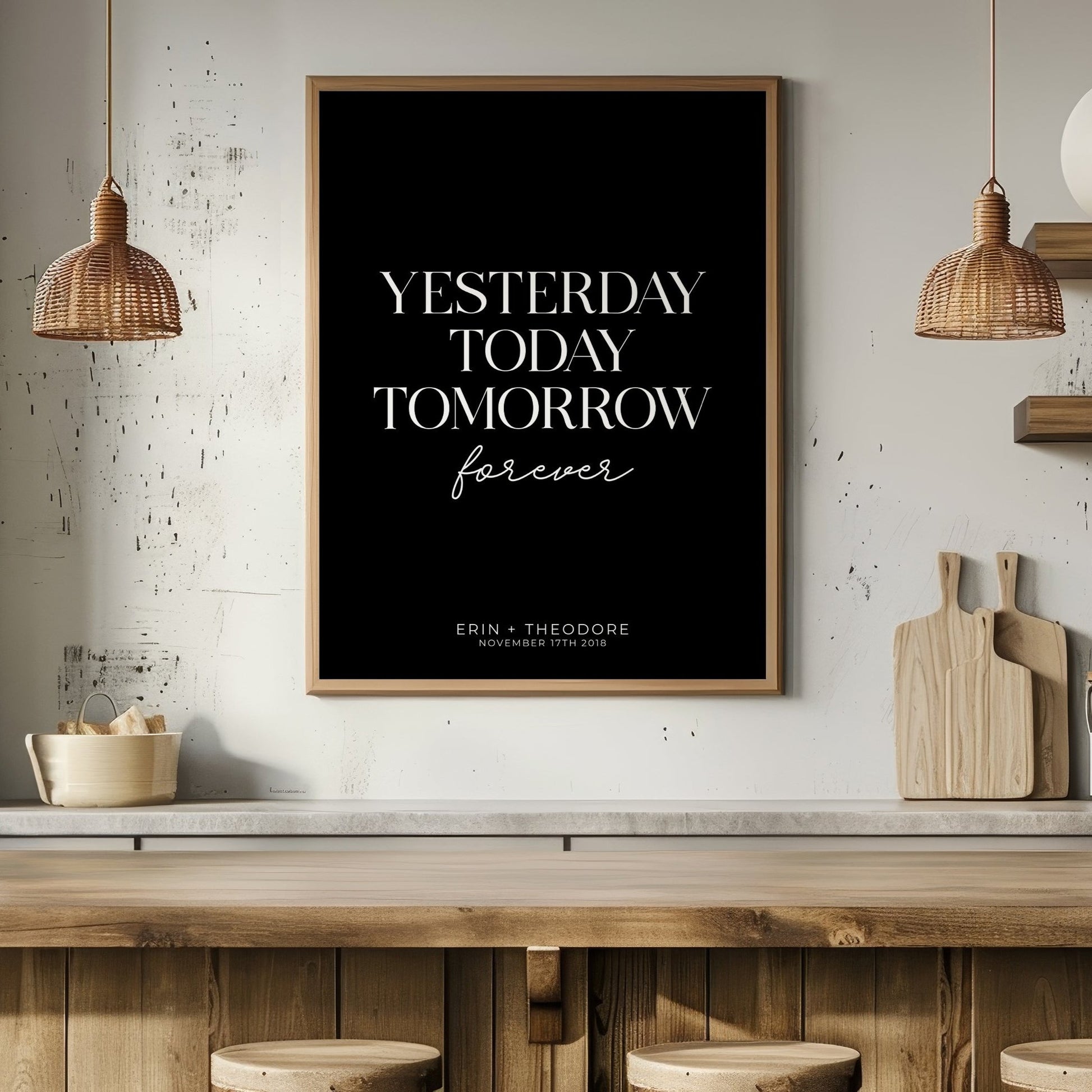 Forever-Wedding-Date-Custom-Print-in-White-on-Black