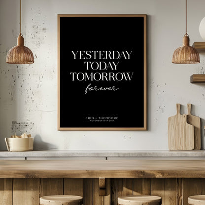 Forever-Wedding-Date-Custom-Print-in-White-on-Black