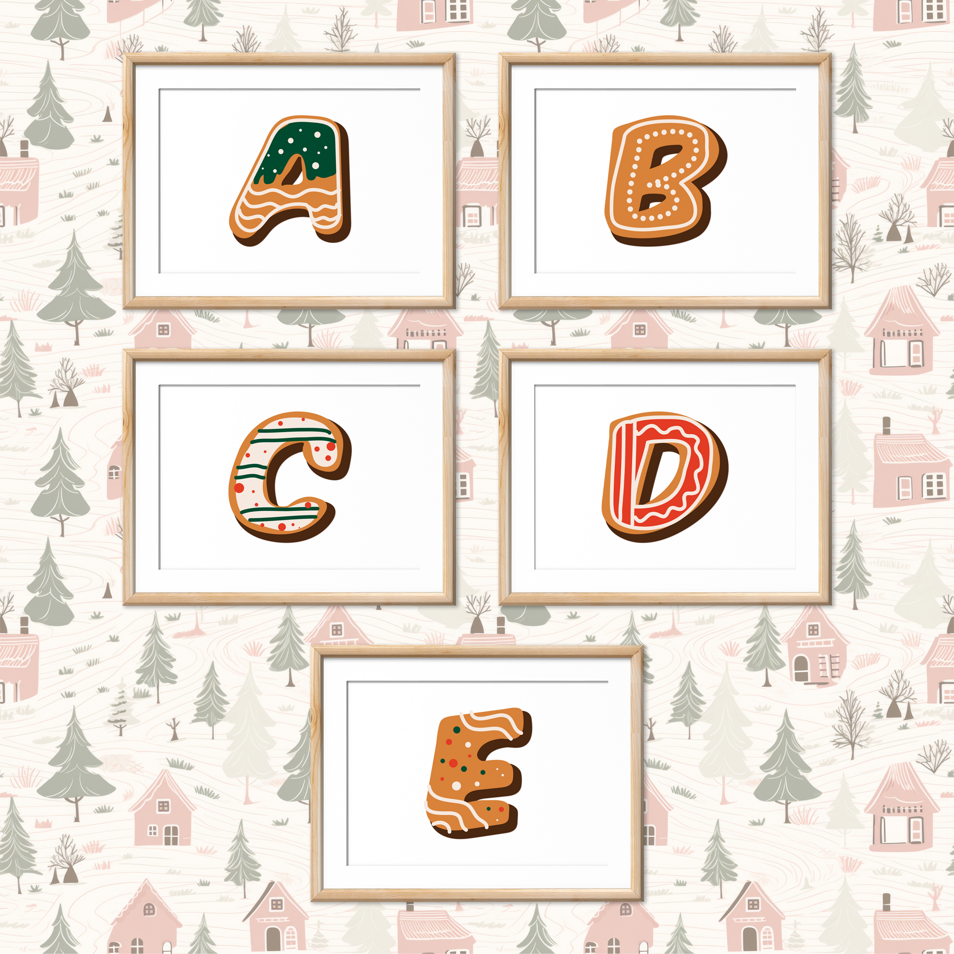 Gingerbread-Cookie-Letters-Christmas-Printable-Posters-Landscape-Letters-1