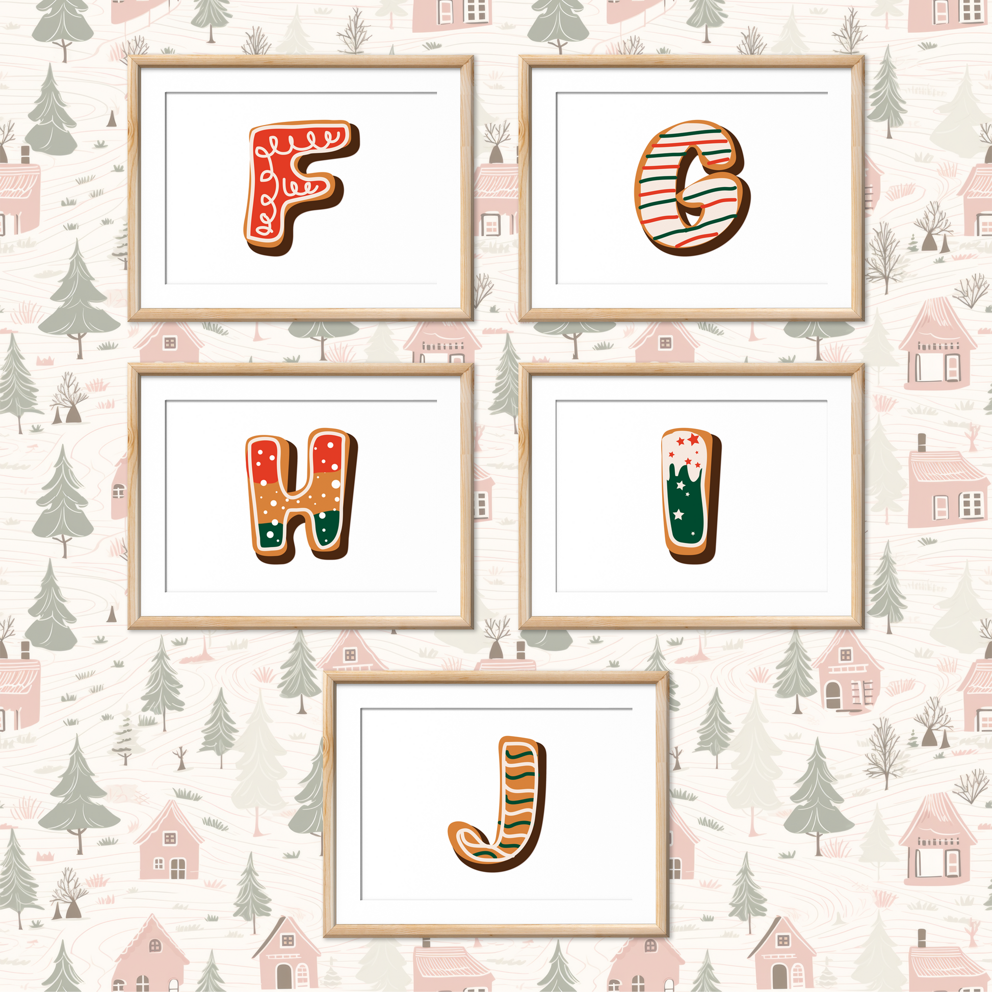 Gingerbread-Cookie-Letters-Christmas-Printable-Posters-Landscape-Letters-2