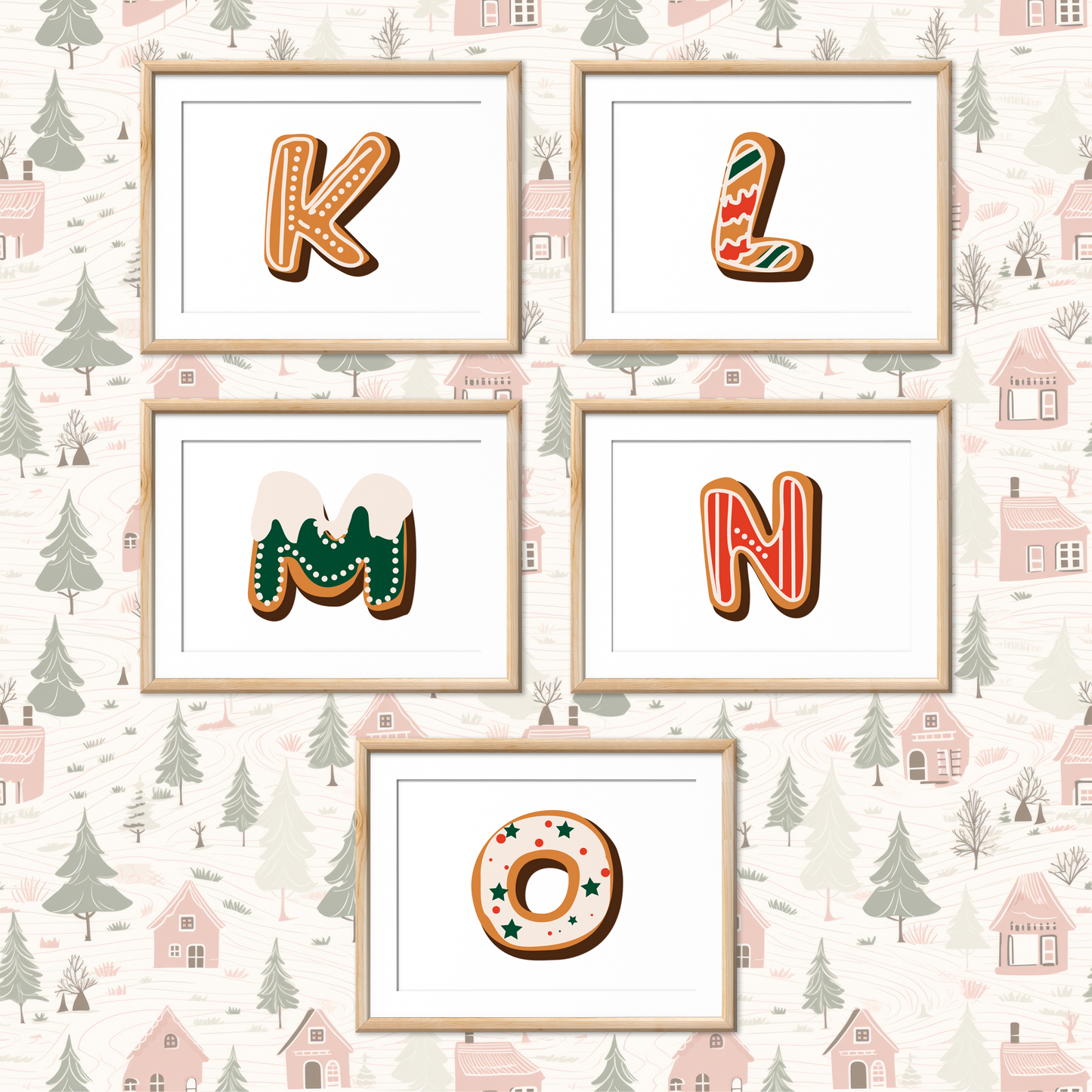 Gingerbread-Cookie-Letters-Christmas-Printable-Posters-Landscape-Letters-3
