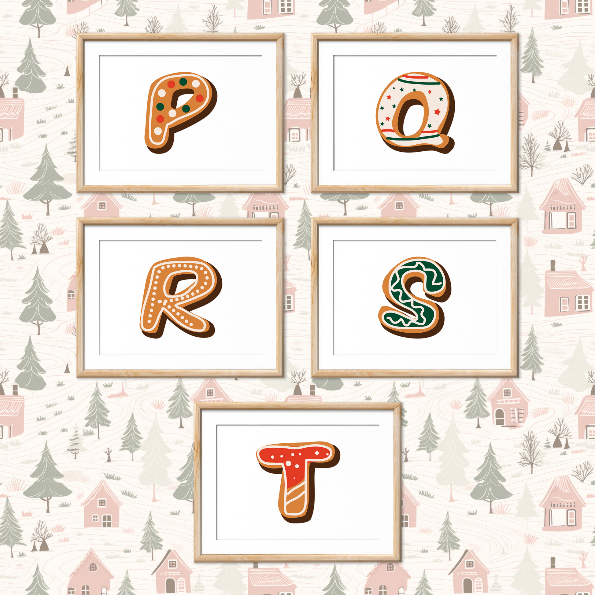 Gingerbread-Cookie-Letters-Christmas-Printable-Posters-Landscape-Letters-4